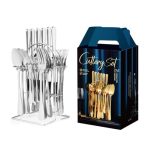 24 Quality Heavy Pieces Silver Cutlery Set - Image 4