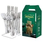 24 Quality Heavy Pieces Silver Cutlery Set - Image 3
